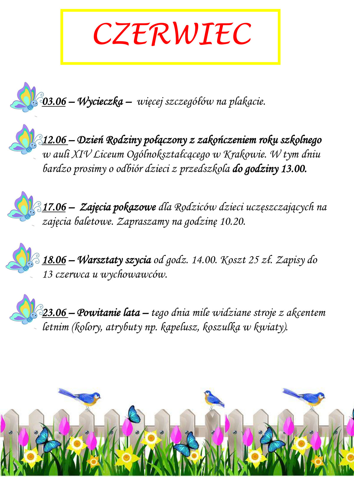 wydarzenia CZERWIEC